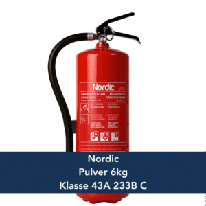 Brannslokker – Nordic 6 kg. 43A 233B C pulver